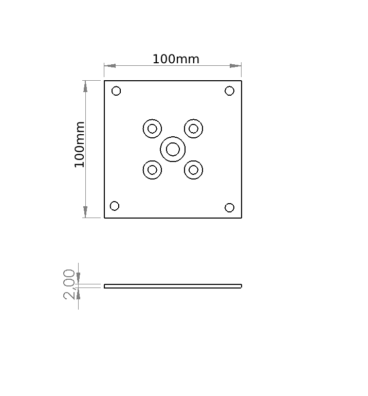 KARE TABAN SACI 100X100 MM