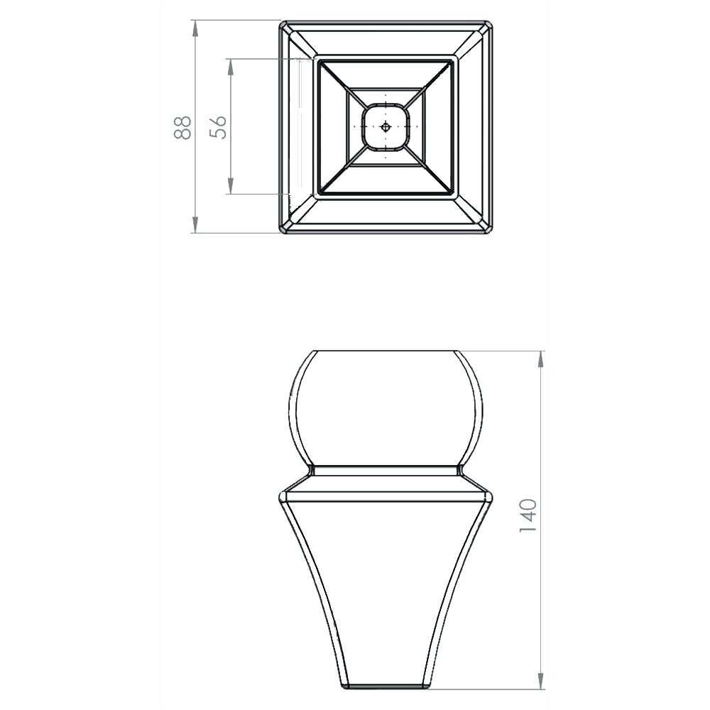 TAFLAN 88X88X140 MM