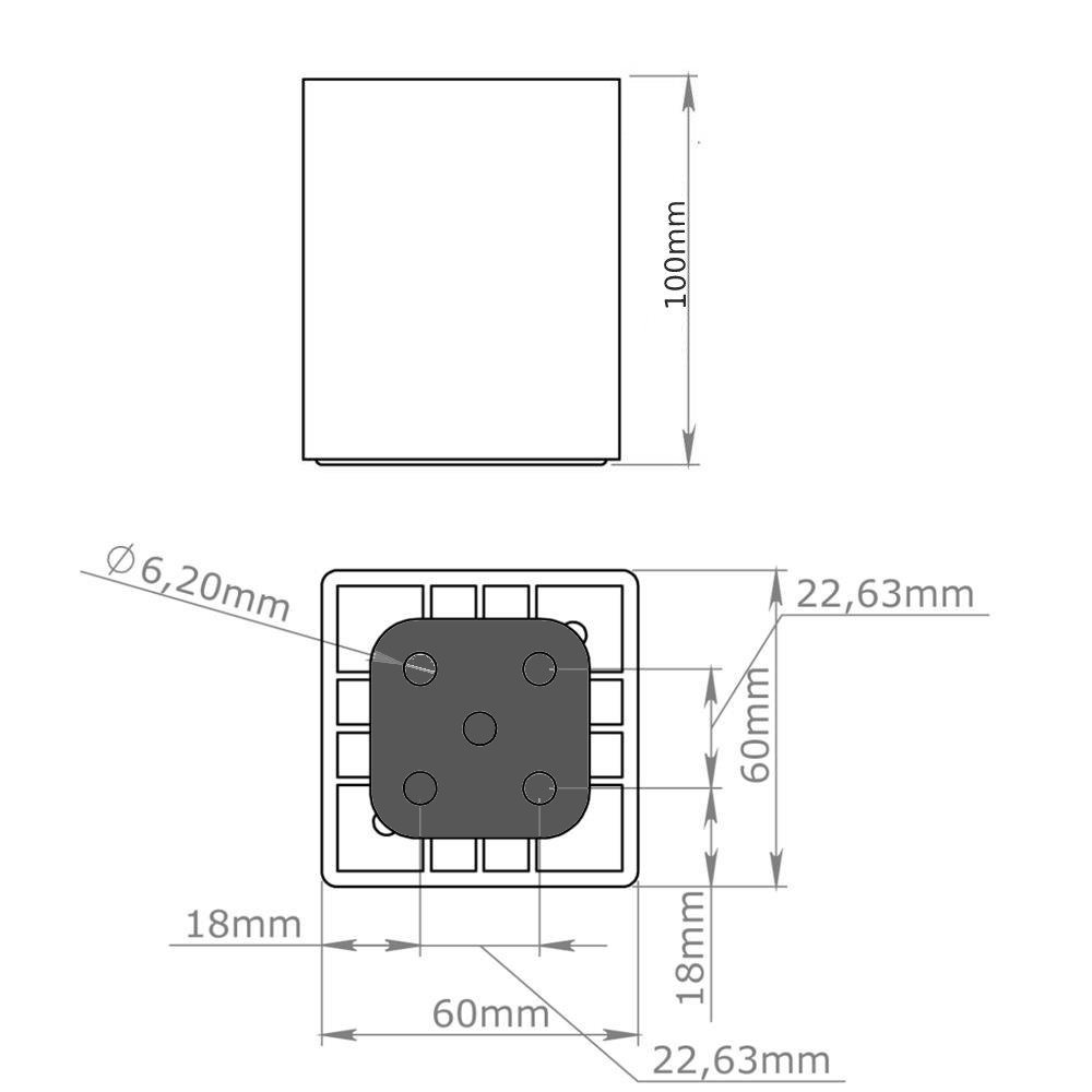 Abanoz 60X60X100 mm