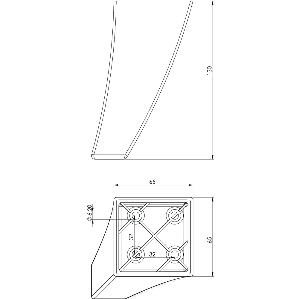 MEŞE 65X65X130 MM