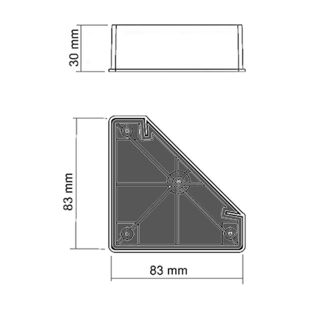 PADUK 83X83X30 MM