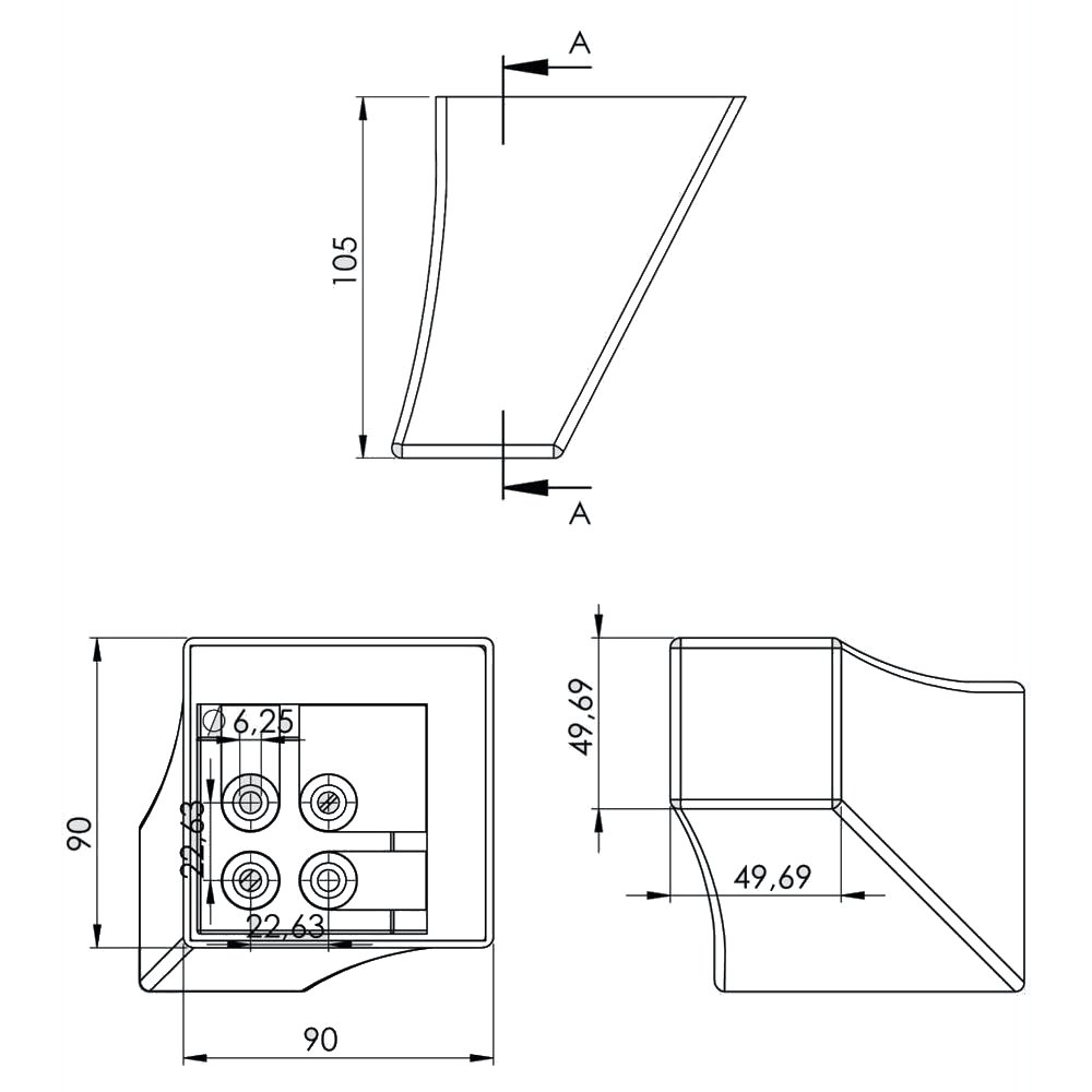 MEŞE 90X90X105 MM