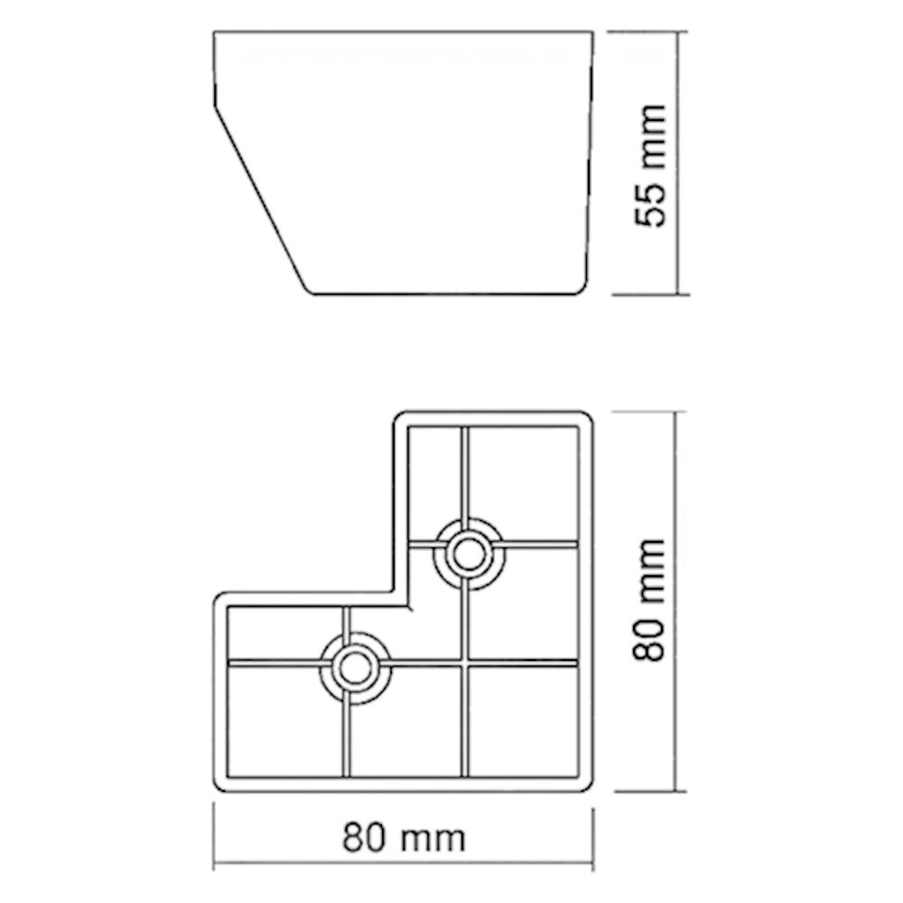 Akasya 80x80x55 mm
