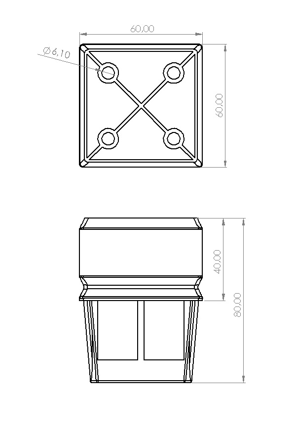 KAVAK PLATFORMU 60X60X40 MM