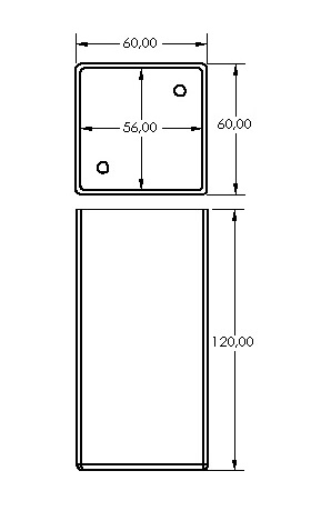 Abanoz 60x60x120 mm