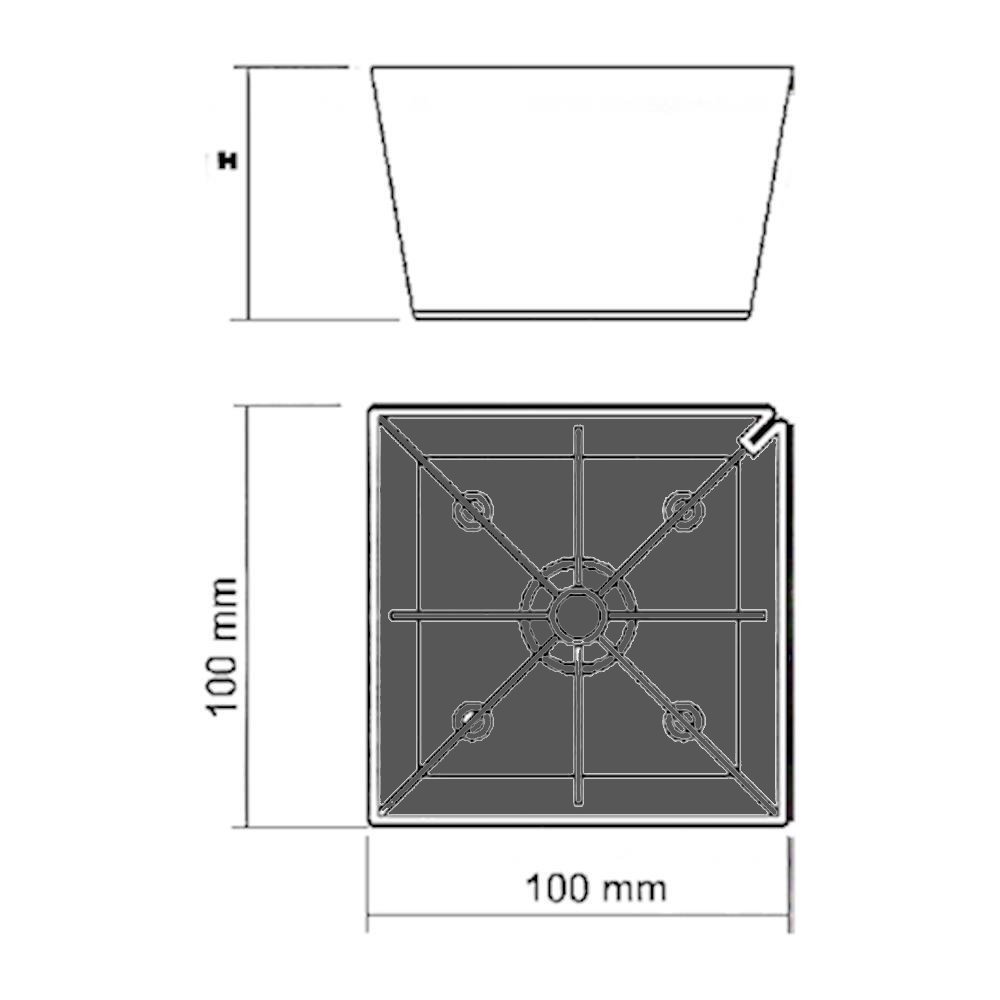 BADEM 100X100X60 MM