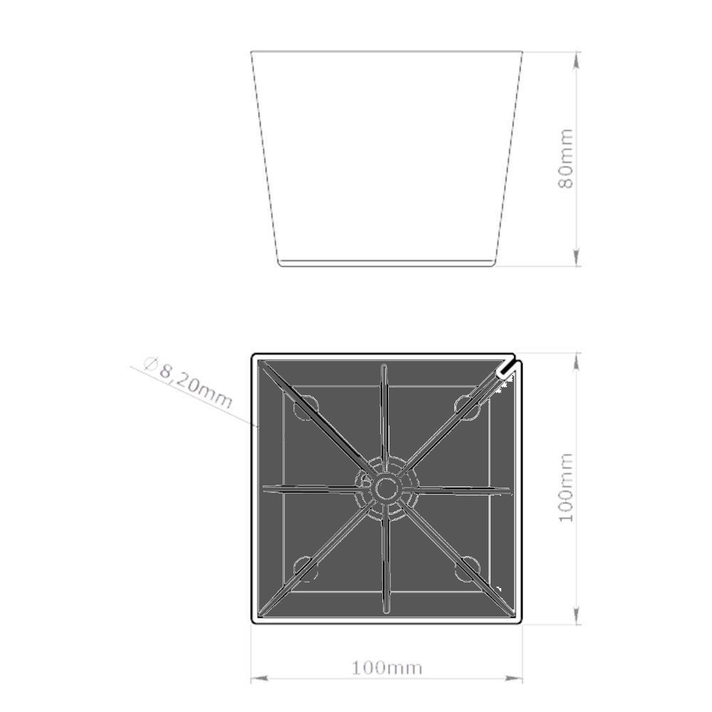 BADEM 100X100X80 MM