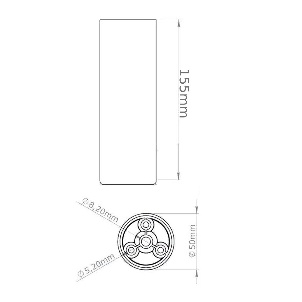 Defne Metal Ø50X155 MM ARKA AYAK