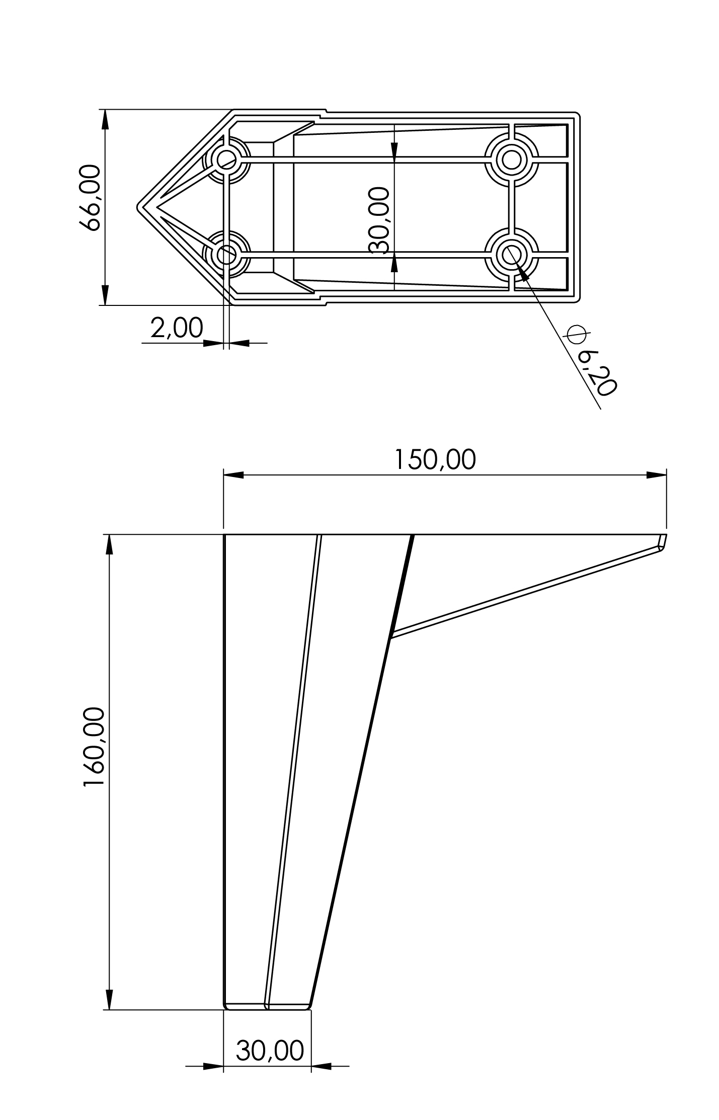Bambu Dik 65x135x160 MM 