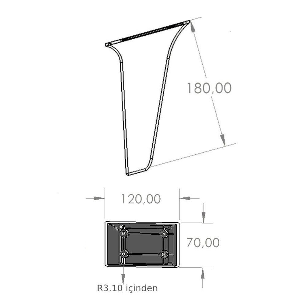 Dişbudak 70X130X180 MM