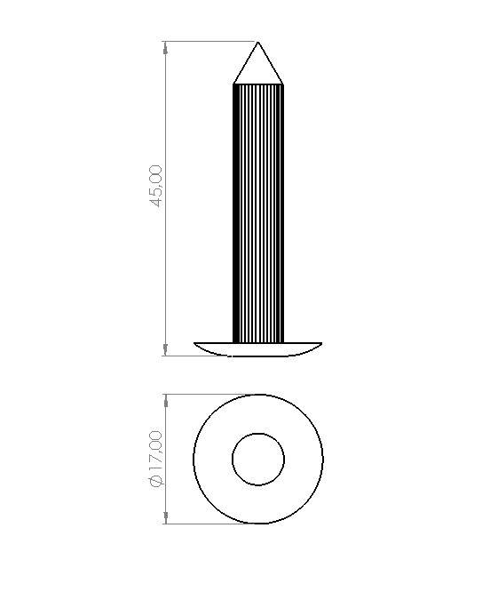 DÜBEL Ø17X45 MM