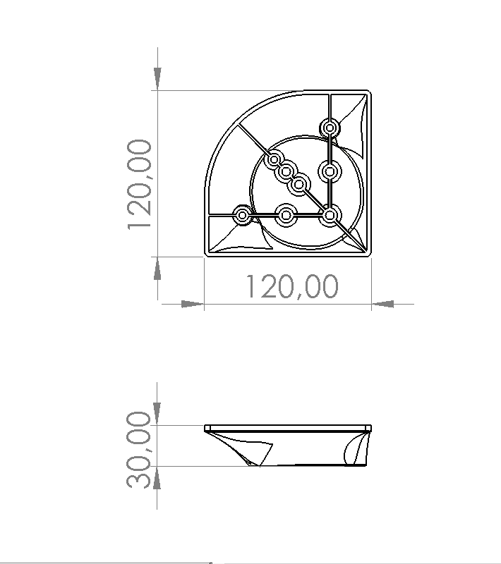 Kahve Platformu 120x120x30 mm