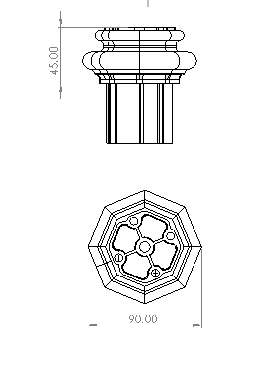 KAYIN PLATFORMU Ø90X45 MM