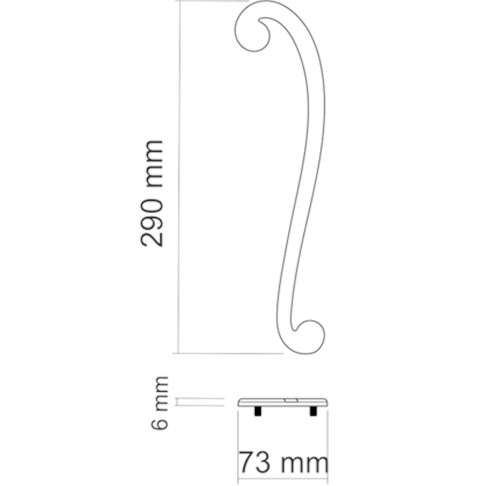 Kuvars 73X290 mm