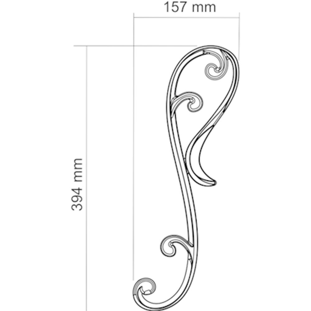 Kuvars 157x394 mm