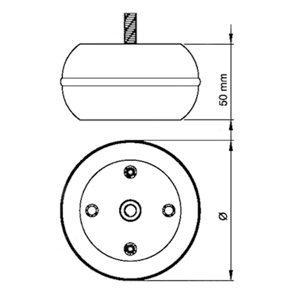 LEYLAK Ø100X50 MM BOMBELİ