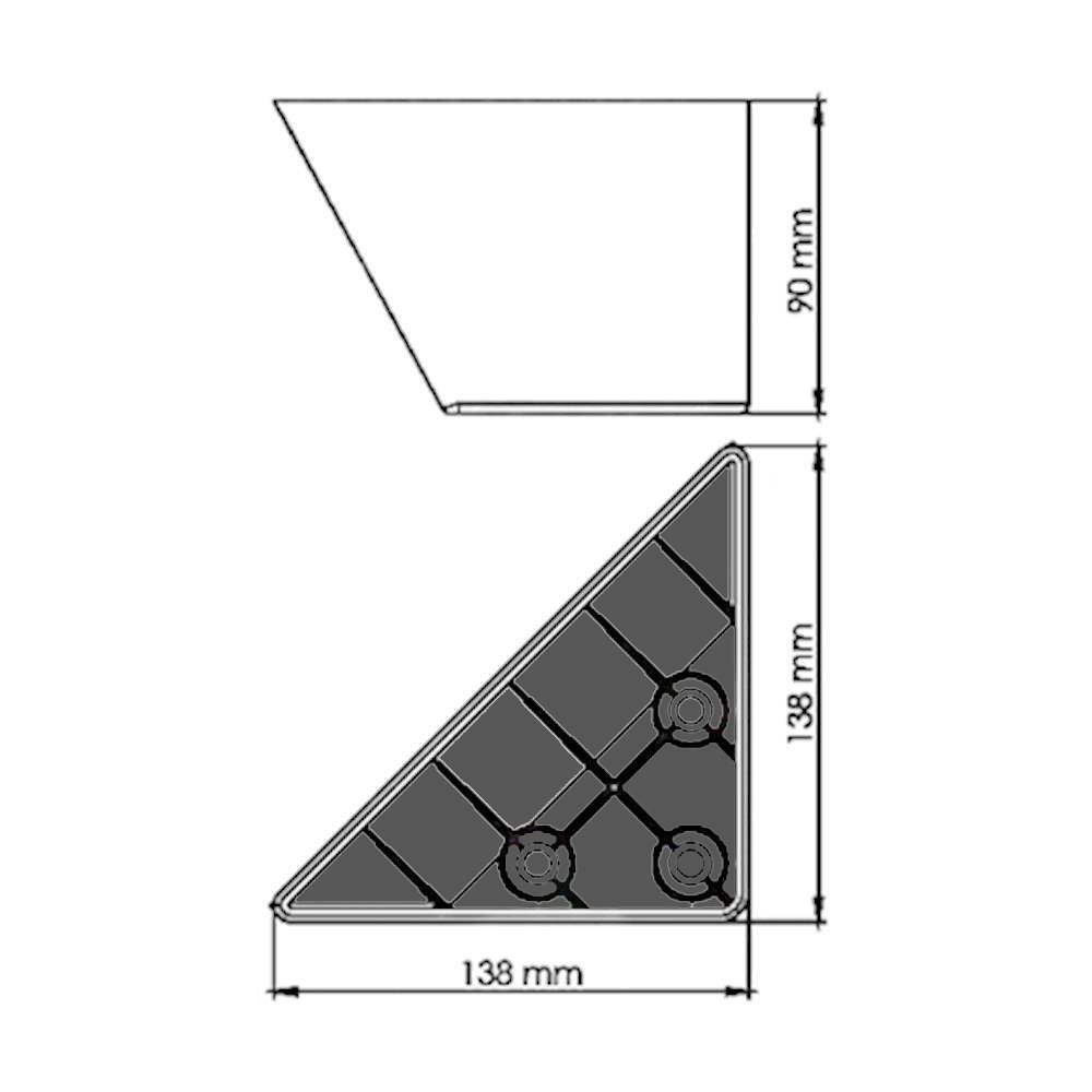 SEDİR 138X138X90 MM KROM SACLI